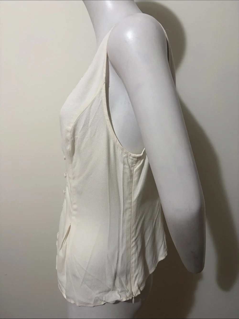 Reformation Cristina Sleeveless Blouse Ivory New - Picture 7 of 15
